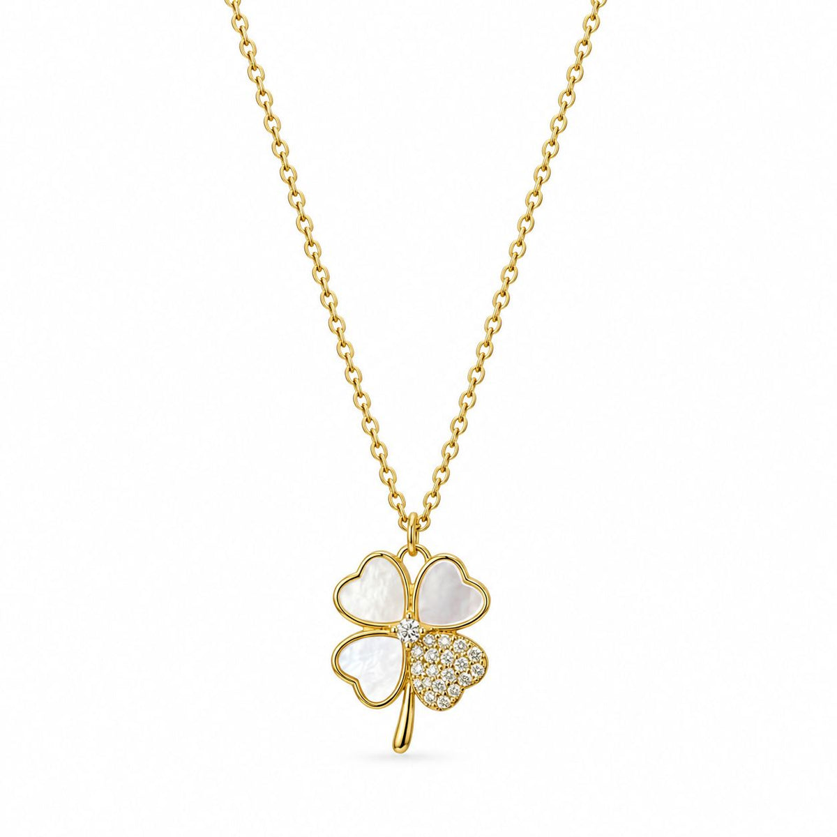 Sterling Silver Clover Necklace