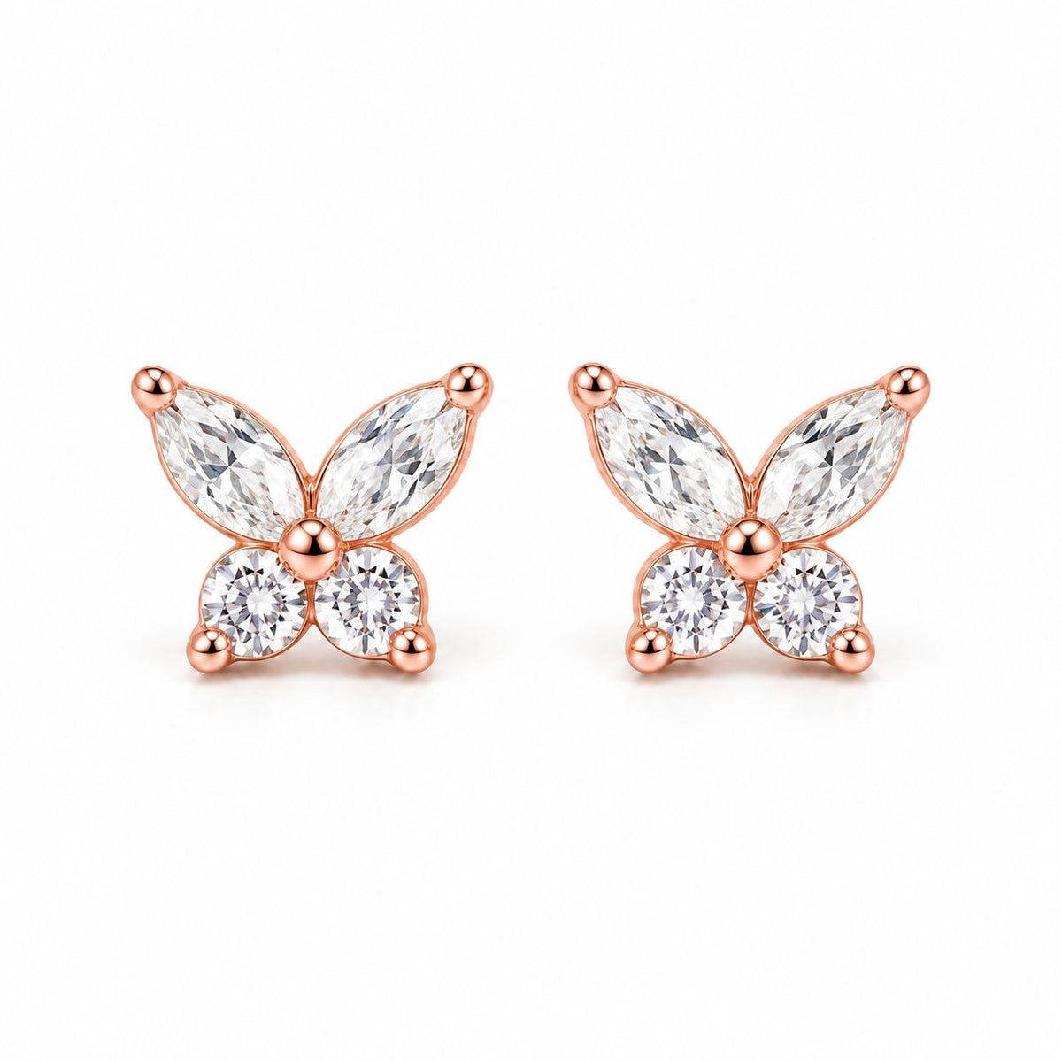 Sterling Silver Butterfly Studs