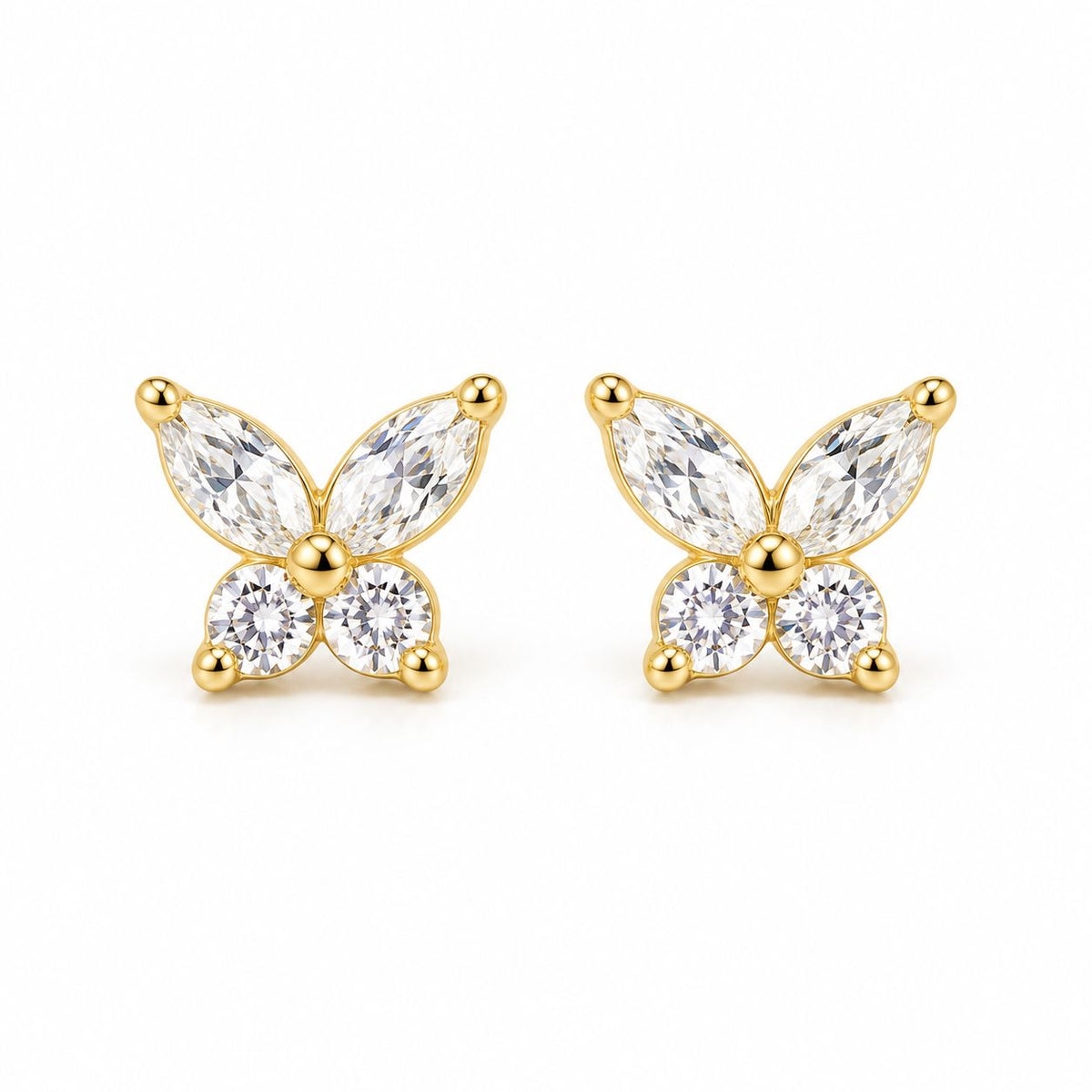 Sterling Silver Butterfly Studs
