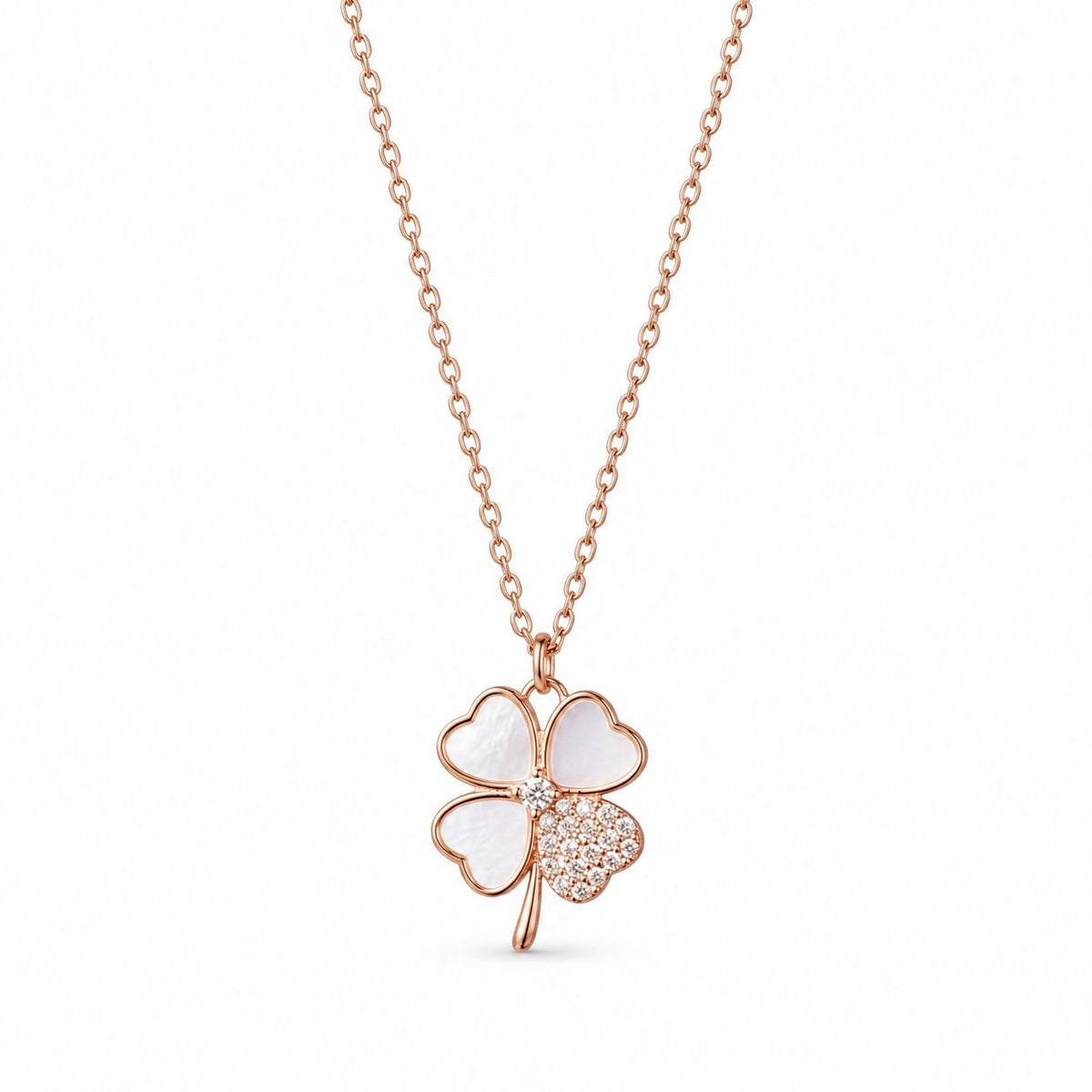 Sterling Silver Clover Necklace