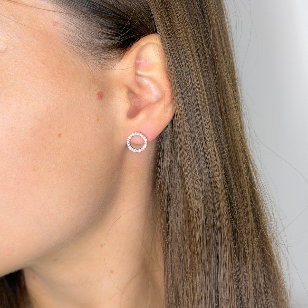 Sterling Silver Circle Studs