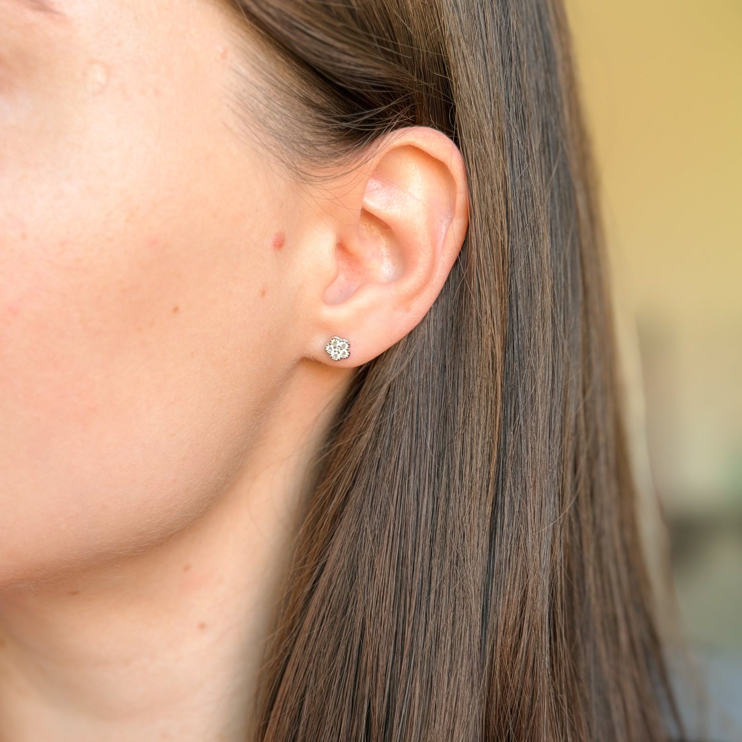 Sterling Silver Flower Screw Studs