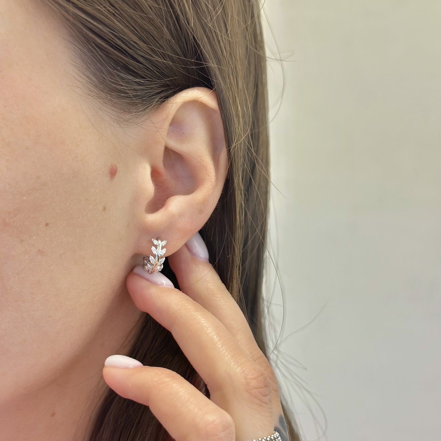 Sterling Silver CZ Hoops