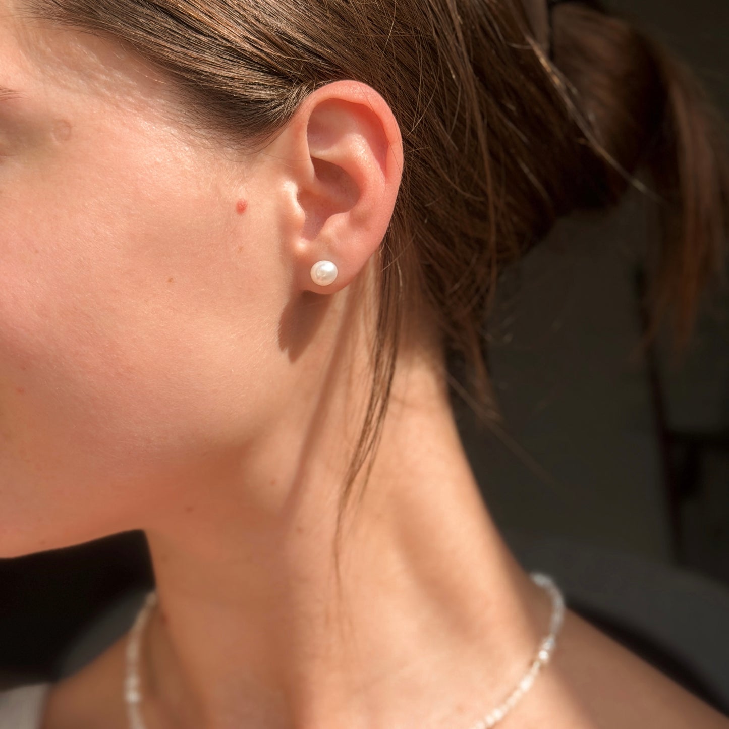 Sterling Silver Pearl Earrings