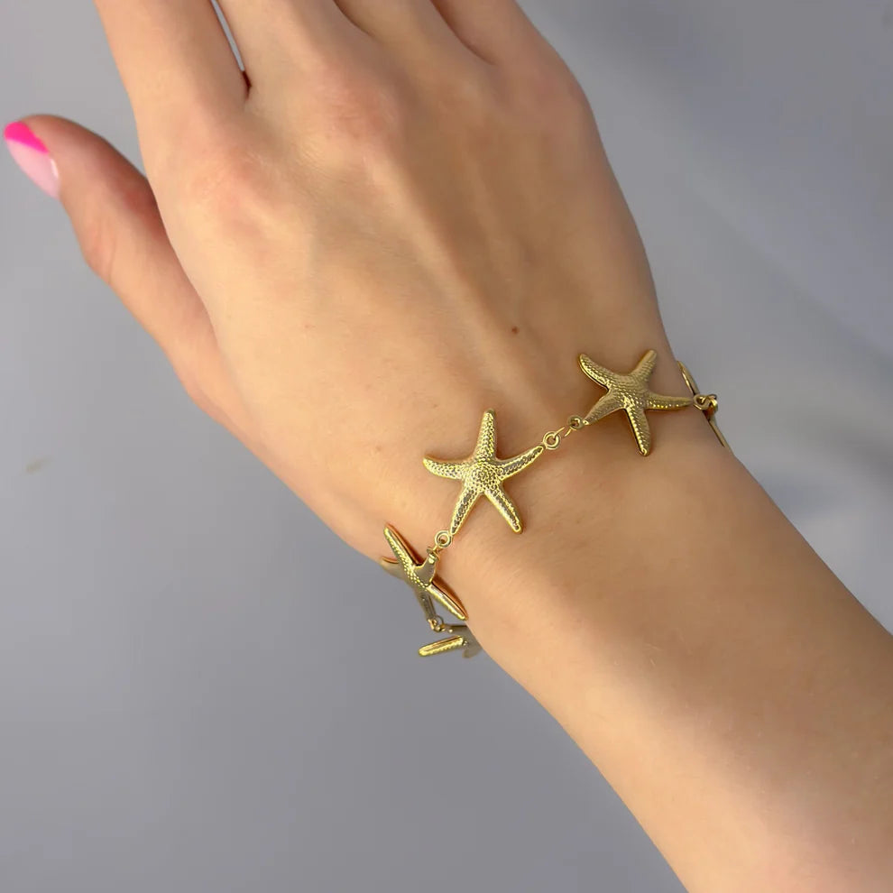 Stainless Steel Starfish Bracelet