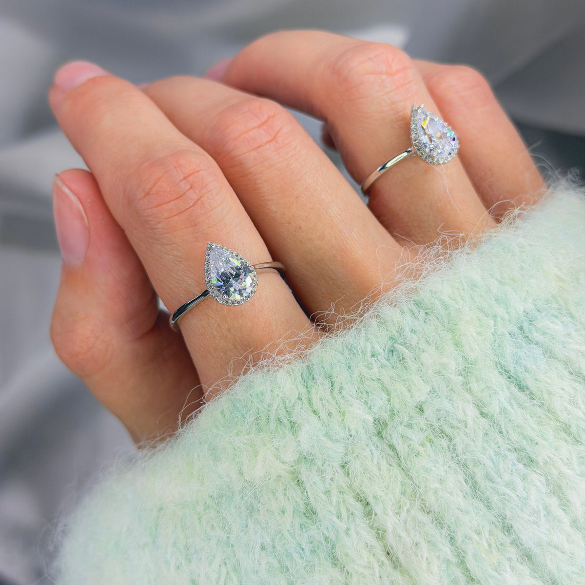 Sterling Silver Teardrop Ring