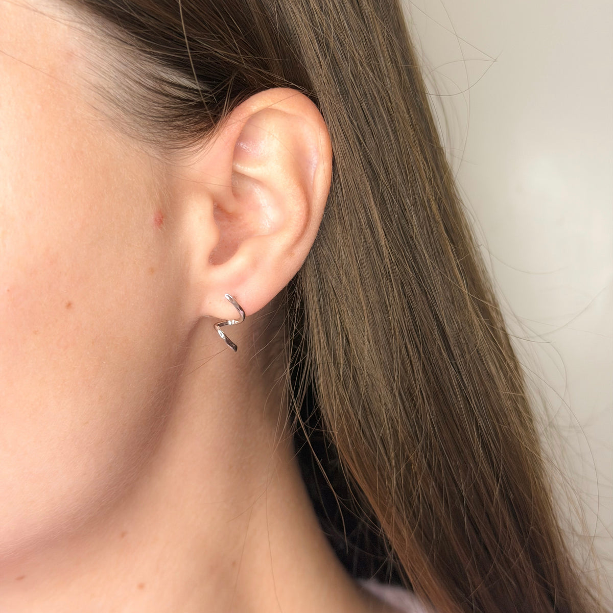 Sterling Silver Swirl Earrings