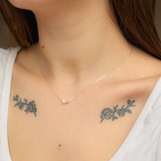 Sterling Silver Pearl Necklace