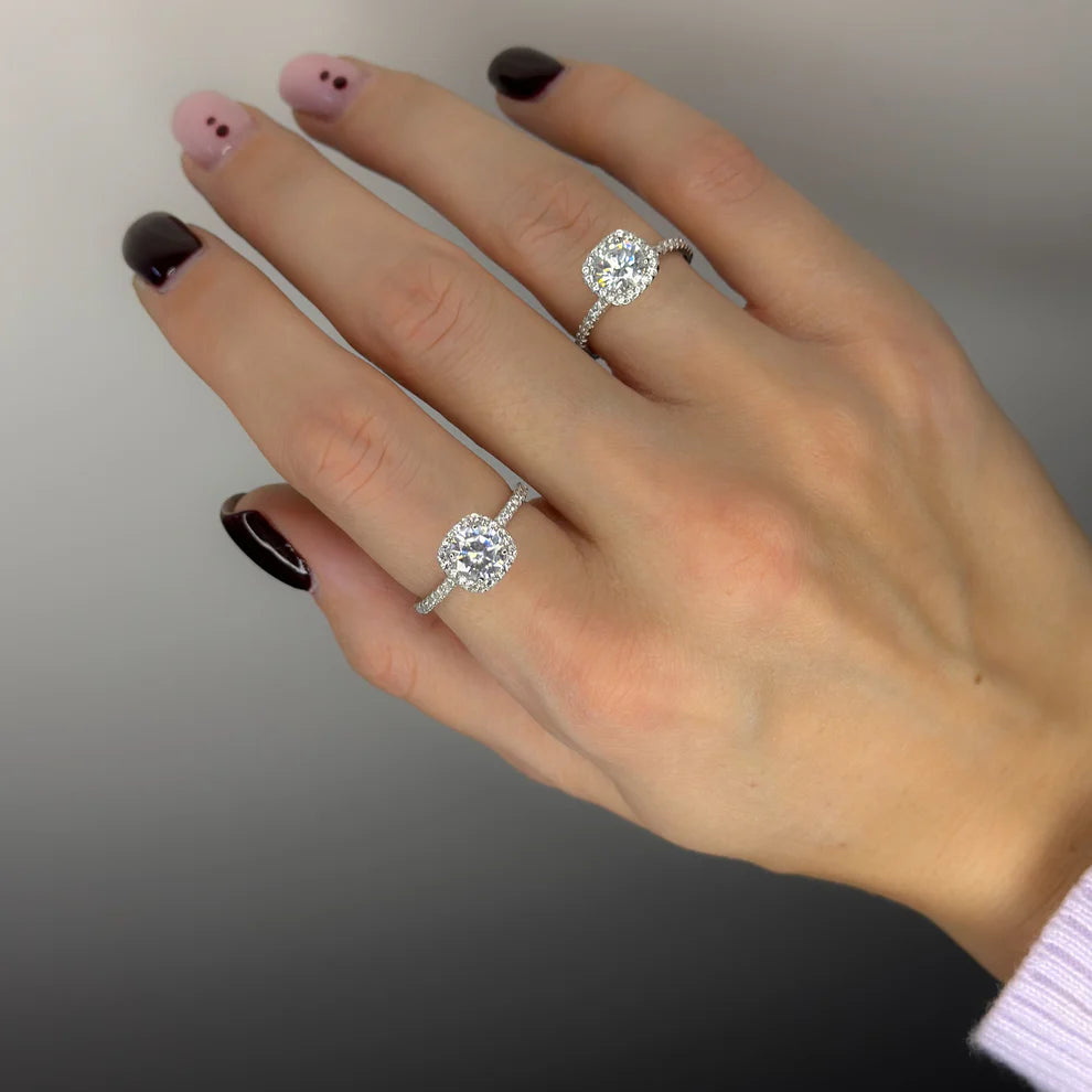 Sterling Silver CZ Crystal Ring