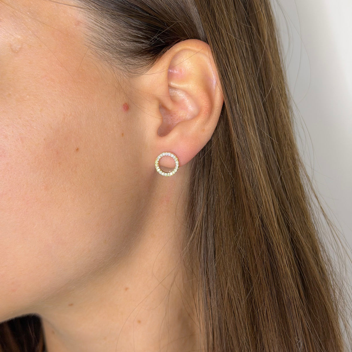Sterling Silver Circle Studs
