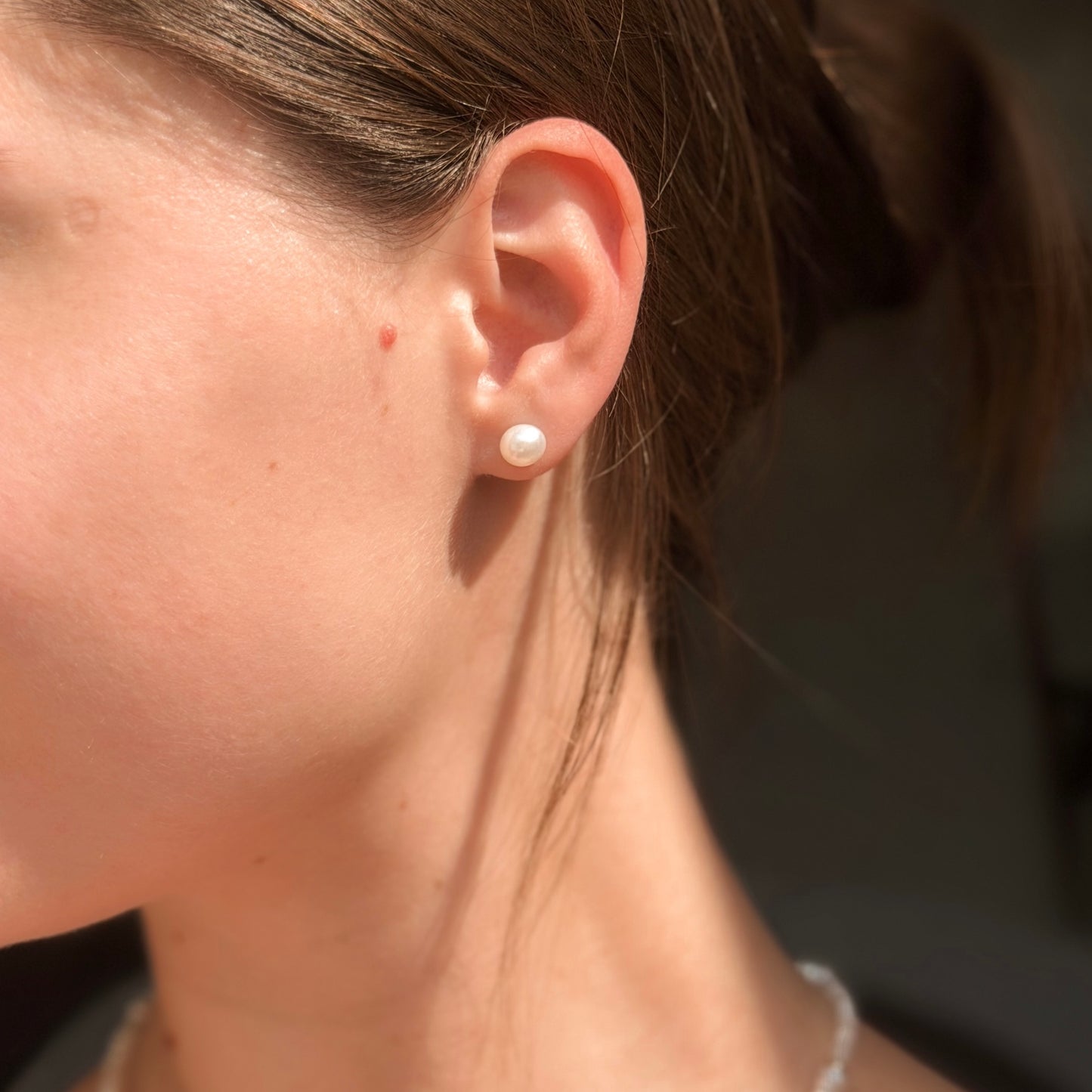 Sterling Silver Pearl Earrings