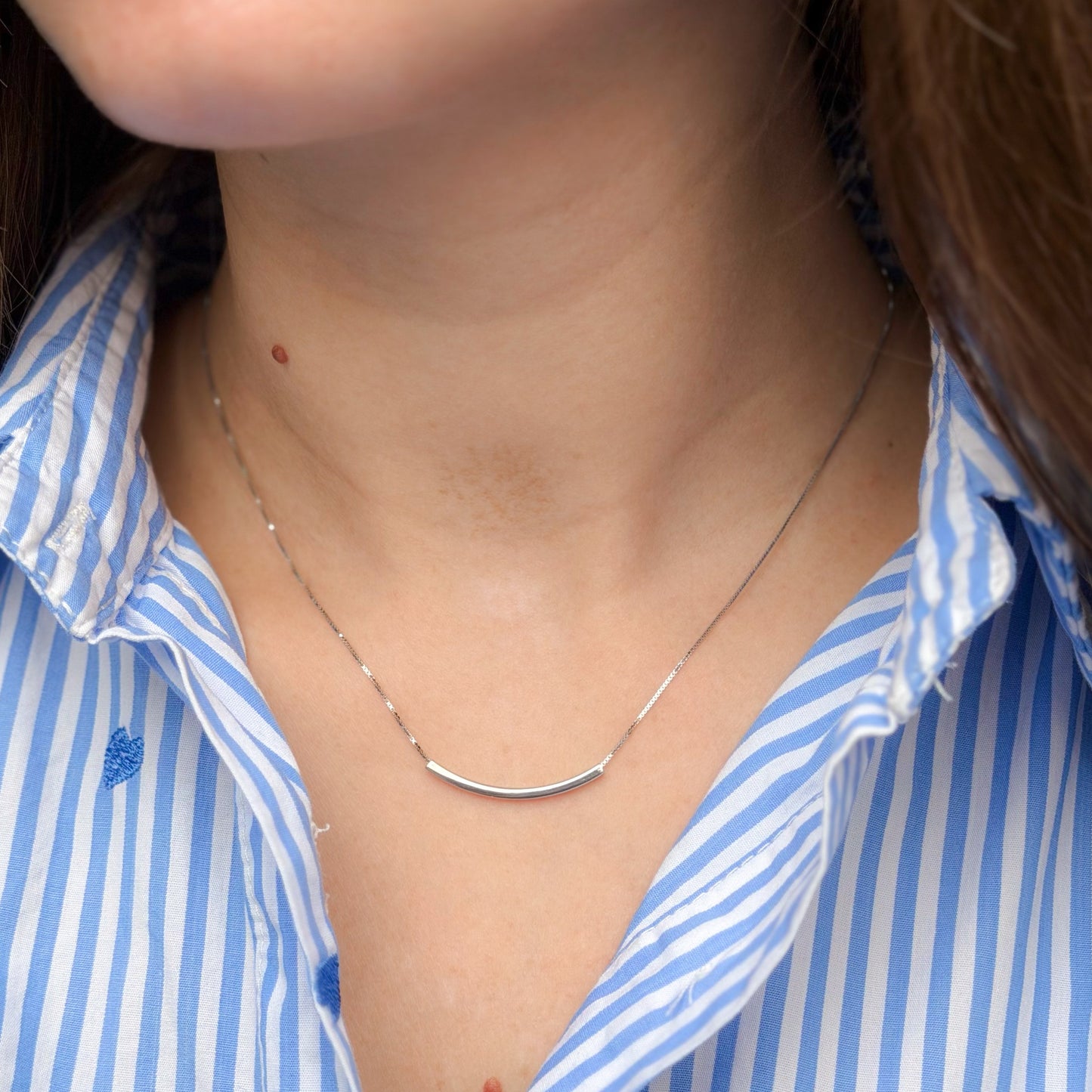 Sterling Silver Line Necklace