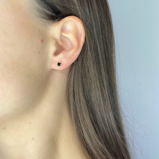 Sterling Silver Enamel Butterfly Studs