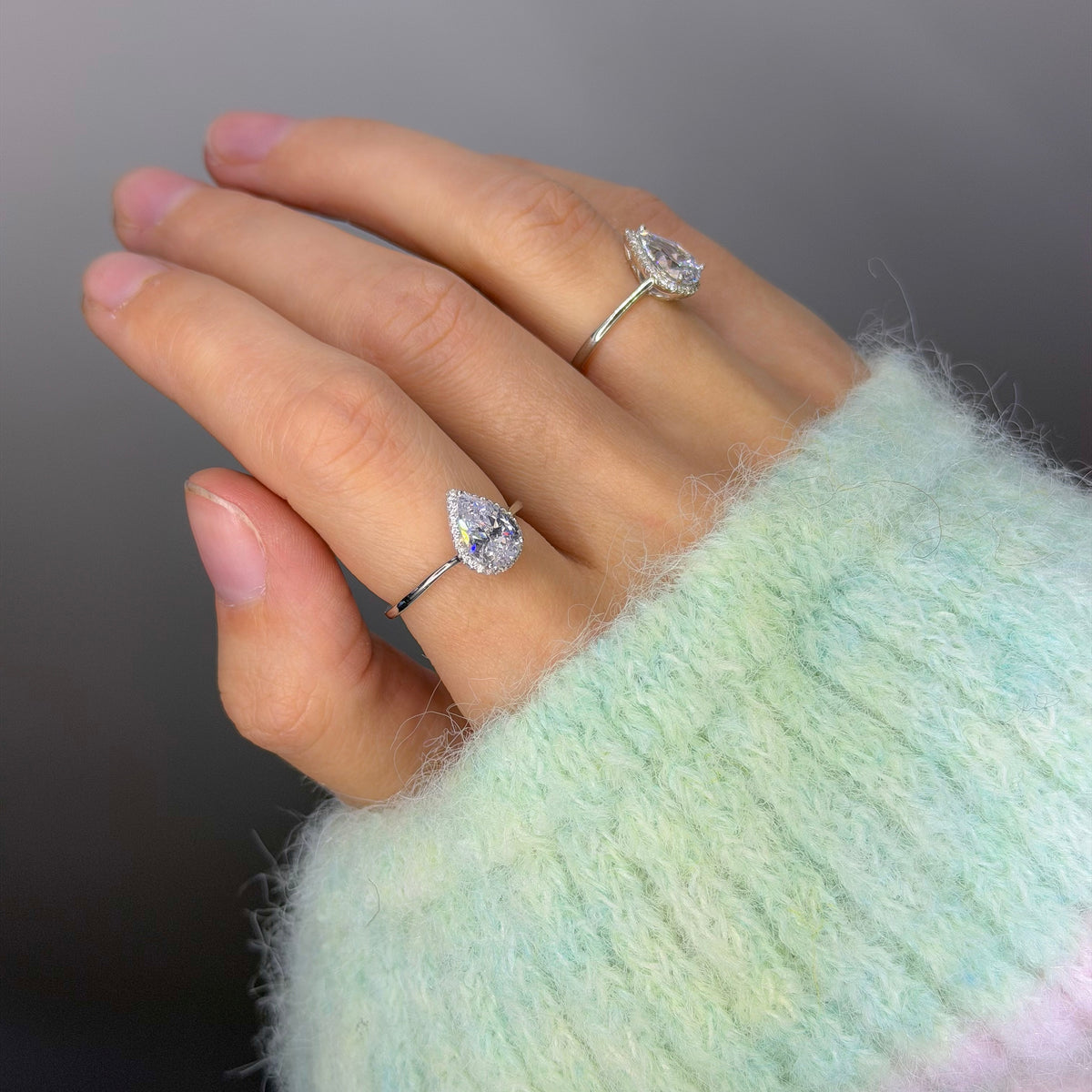 Sterling Silver Teardrop Ring