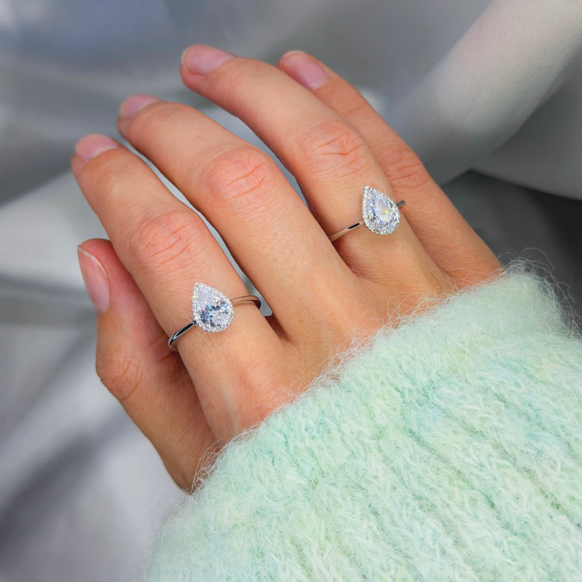 Sterling Silver Teardrop Ring
