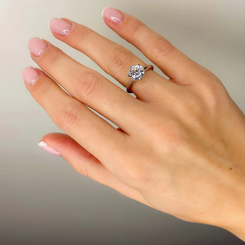 Sterling Silver CZ Crystal Ring