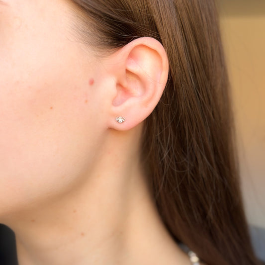 Sterling Silver Eye Glow Studs