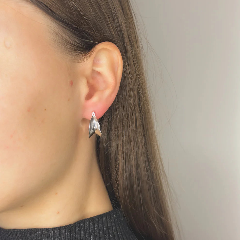 Sterling Silver English Lock Hoops