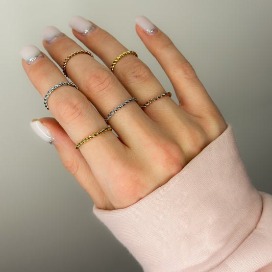 Stainless Steel Twisted Ring