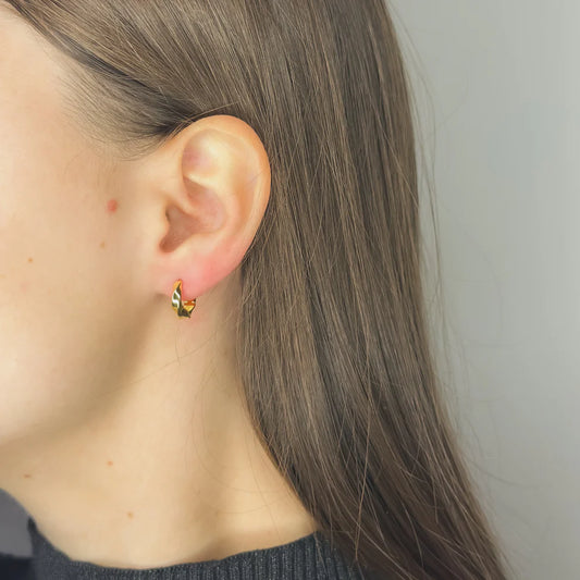 Sterling Silver Twisted Hoops