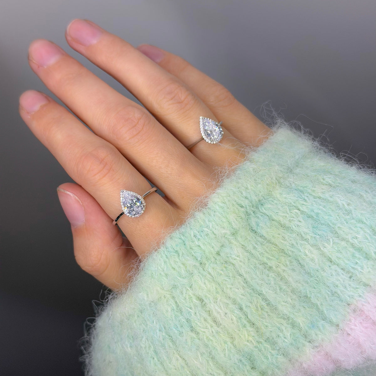 Sterling Silver Teardrop Ring