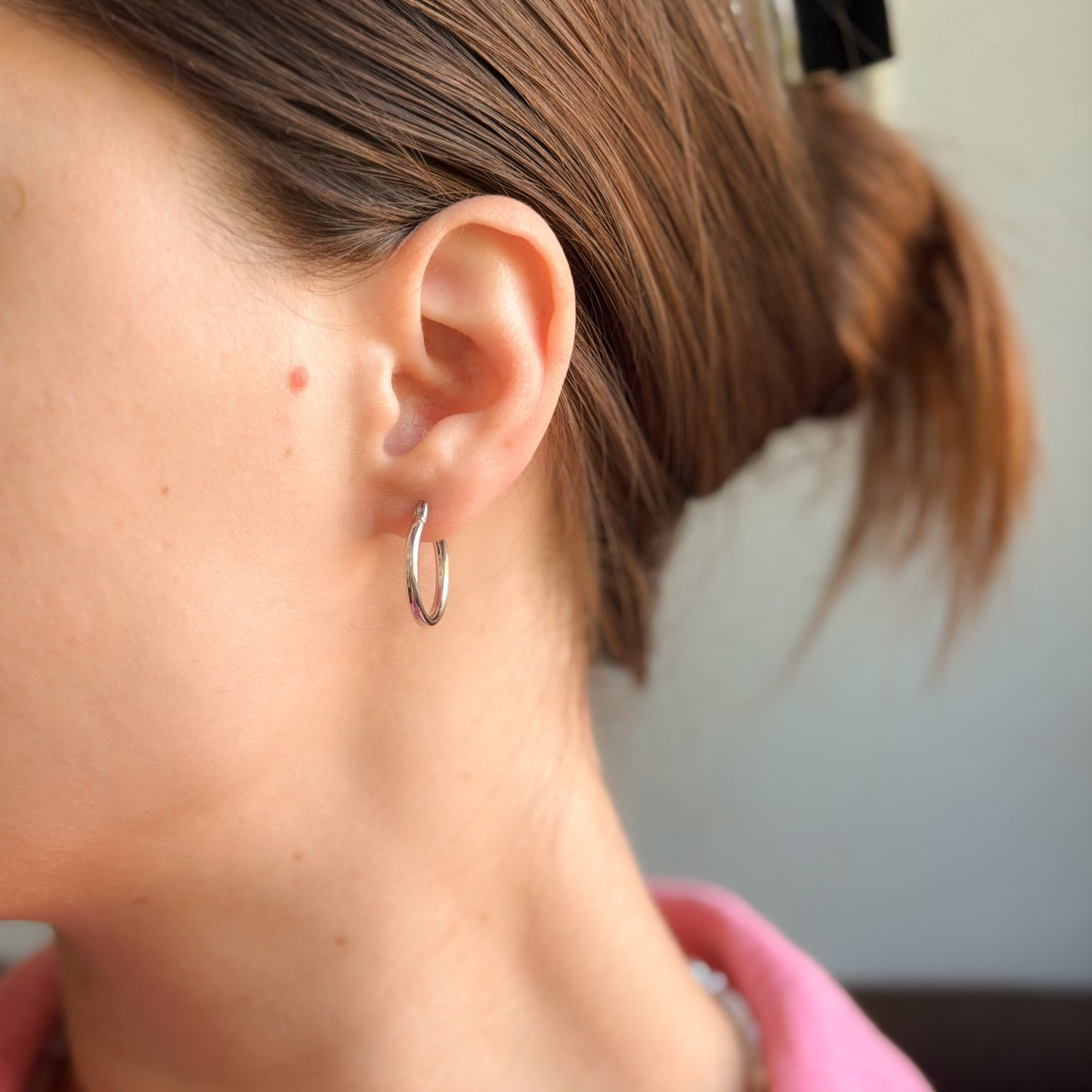 Aros con candado inglés en plata de ley