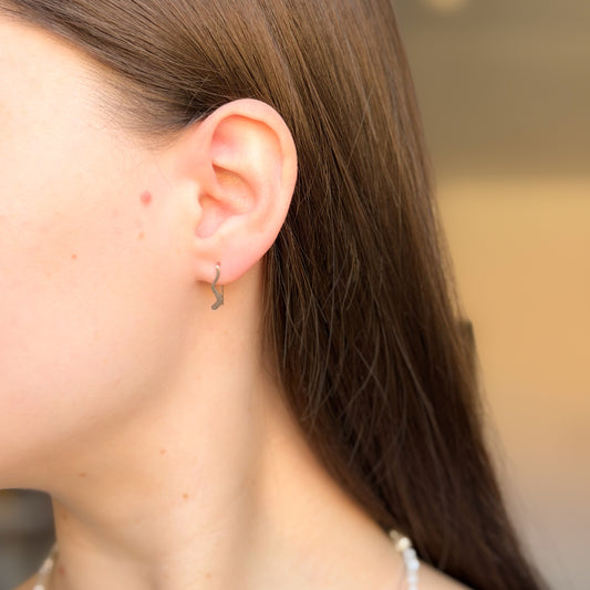 Sterling Silver Snake Drop Earrings