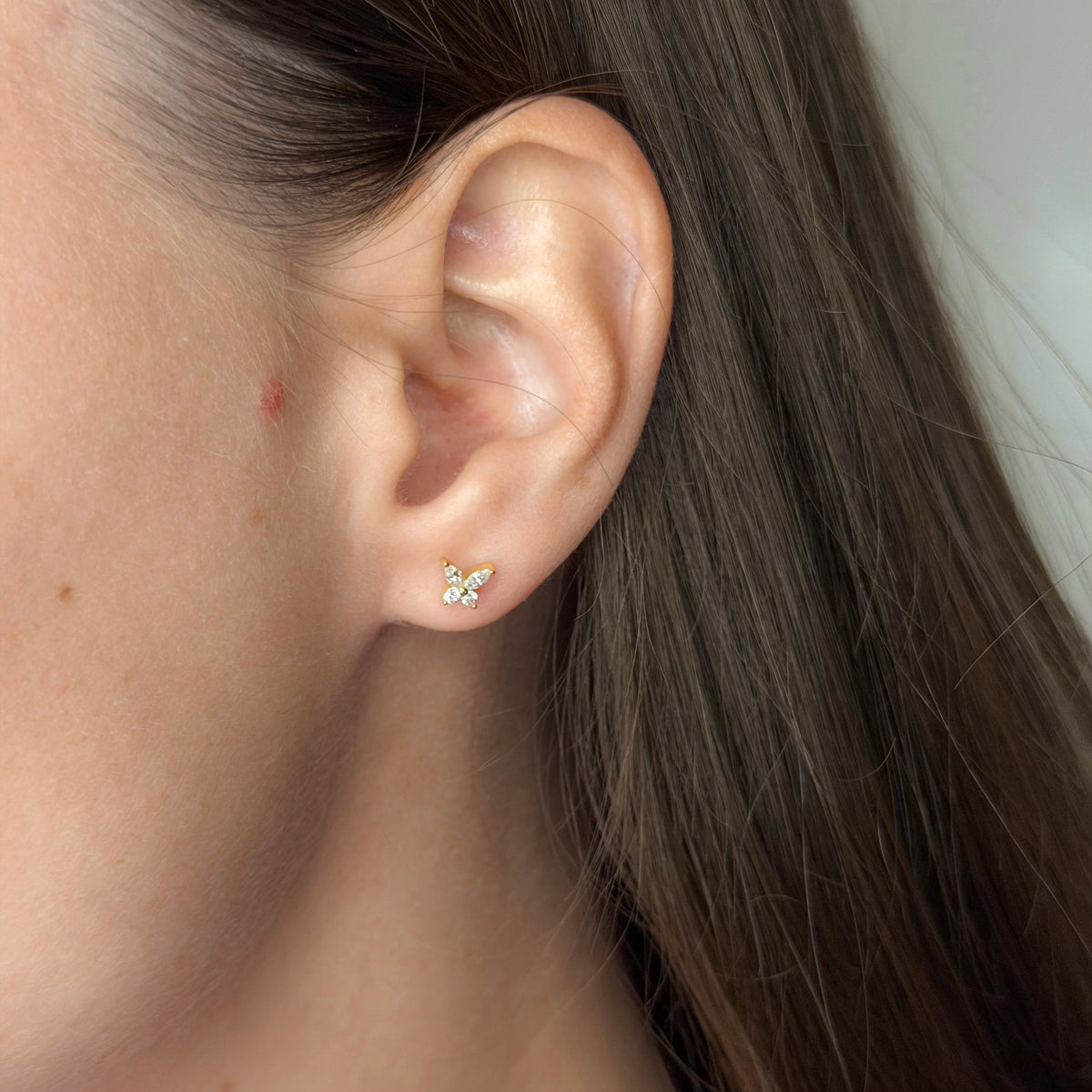 Sterling Silver Butterfly Studs