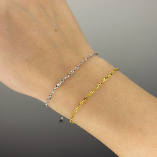 Sterling Silver Wave Bracelet