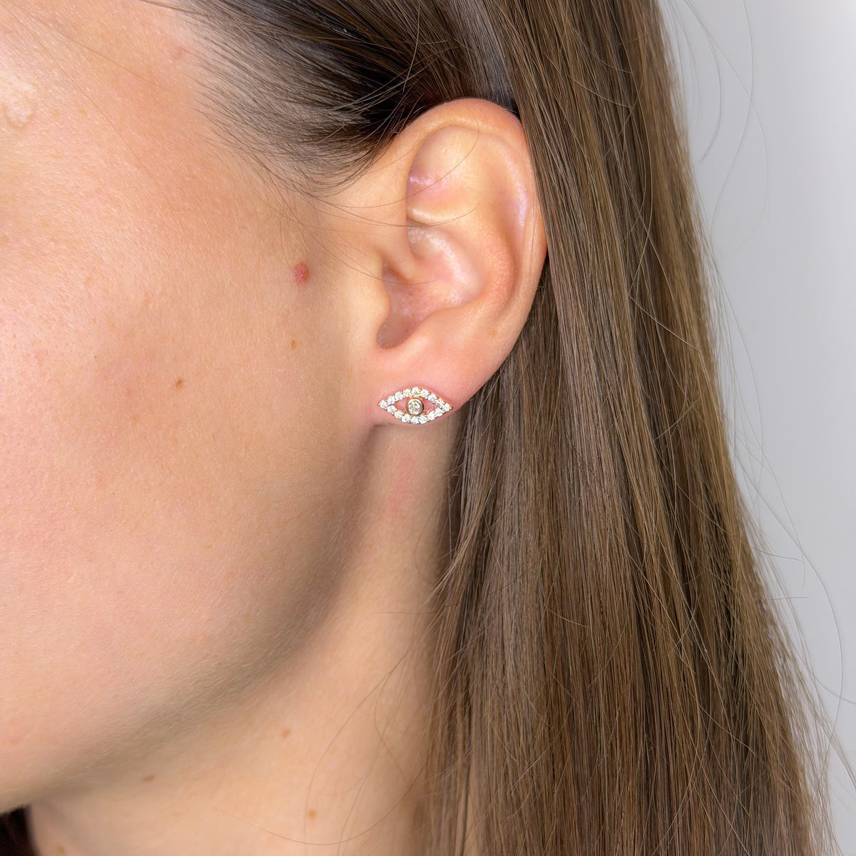 Sterling Silver Eye Glow Studs