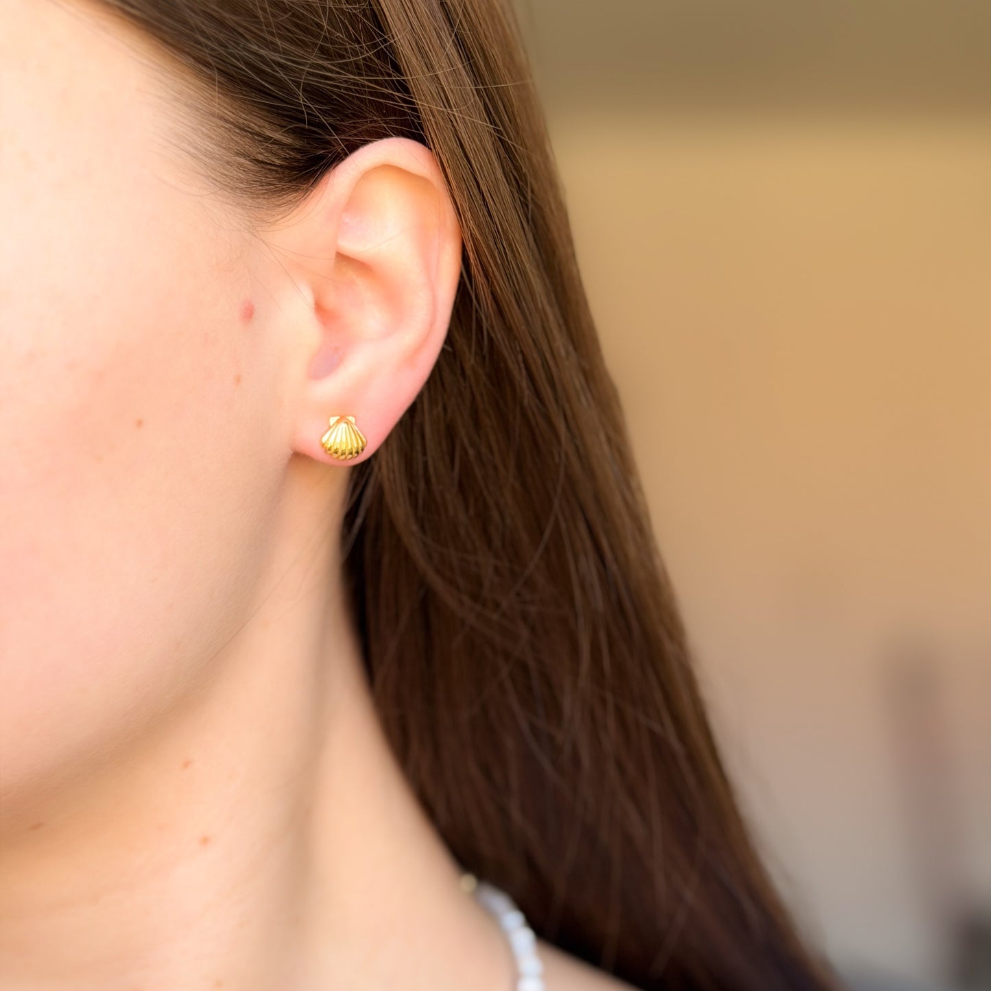Sterling Silver Shell Studs