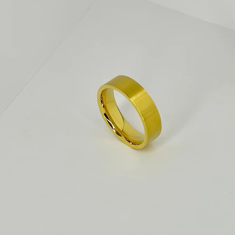 Stainless Steel 6 mm Matte Band Ring