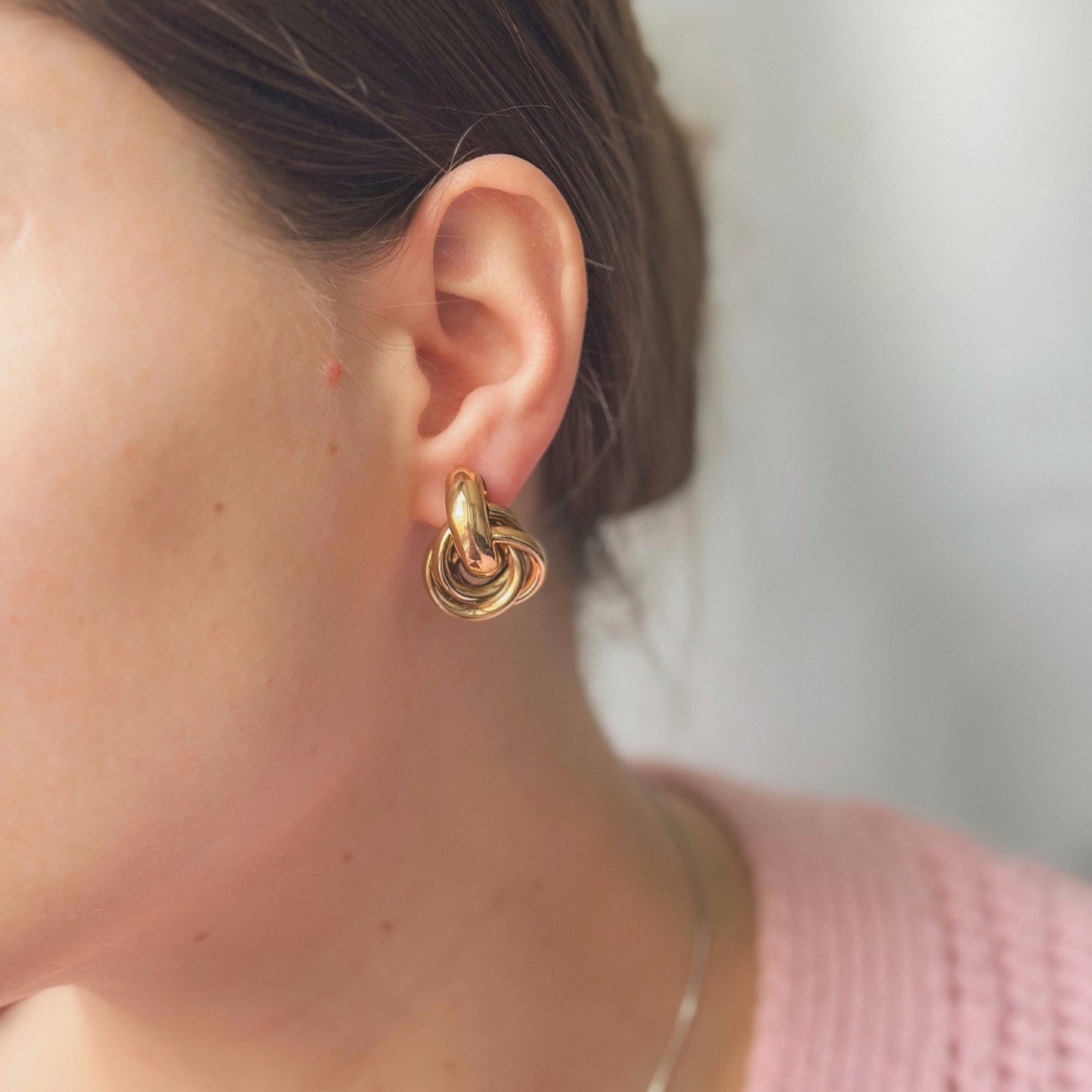 Gold Plated Earrings "Molten Orbit II"