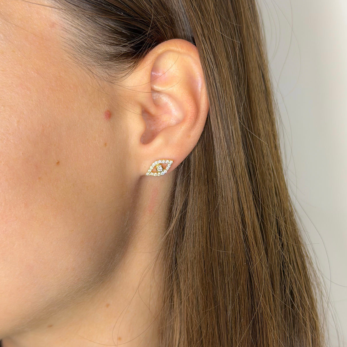 Sterling Silver Eye Glow Studs