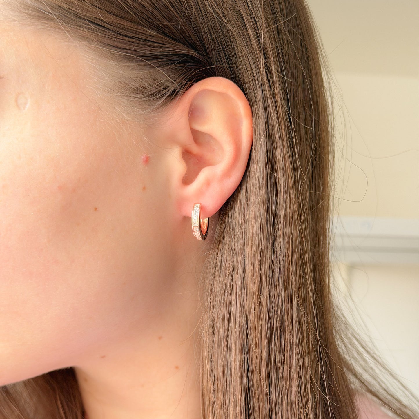 Sterling Silver CZ Hoops