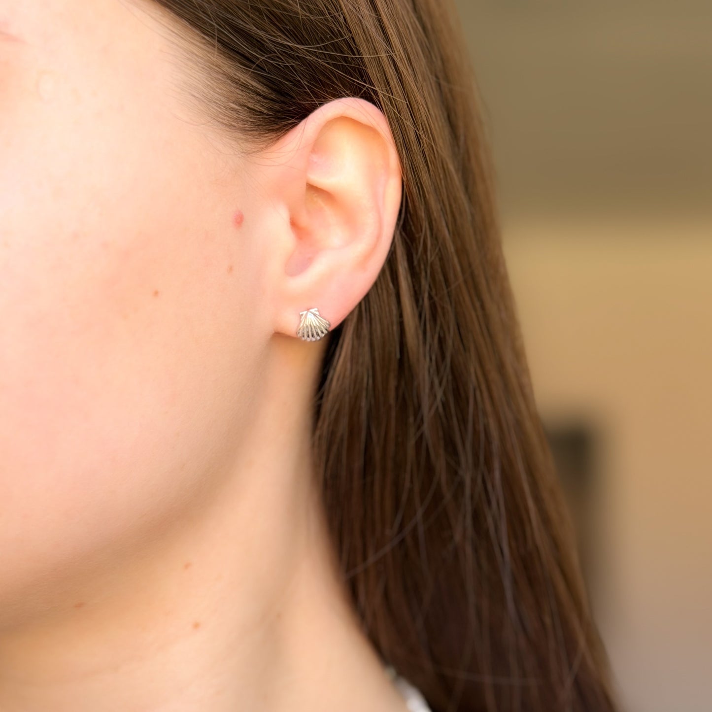Sterling Silver Shell Studs