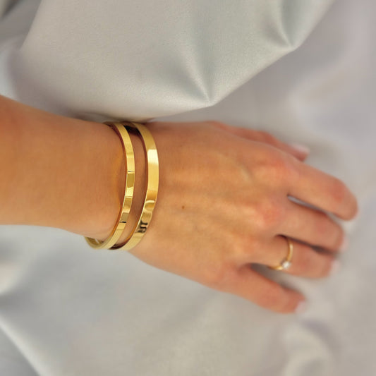 Hera – 18K Gold Plated Bangle (4mm / 6mm)