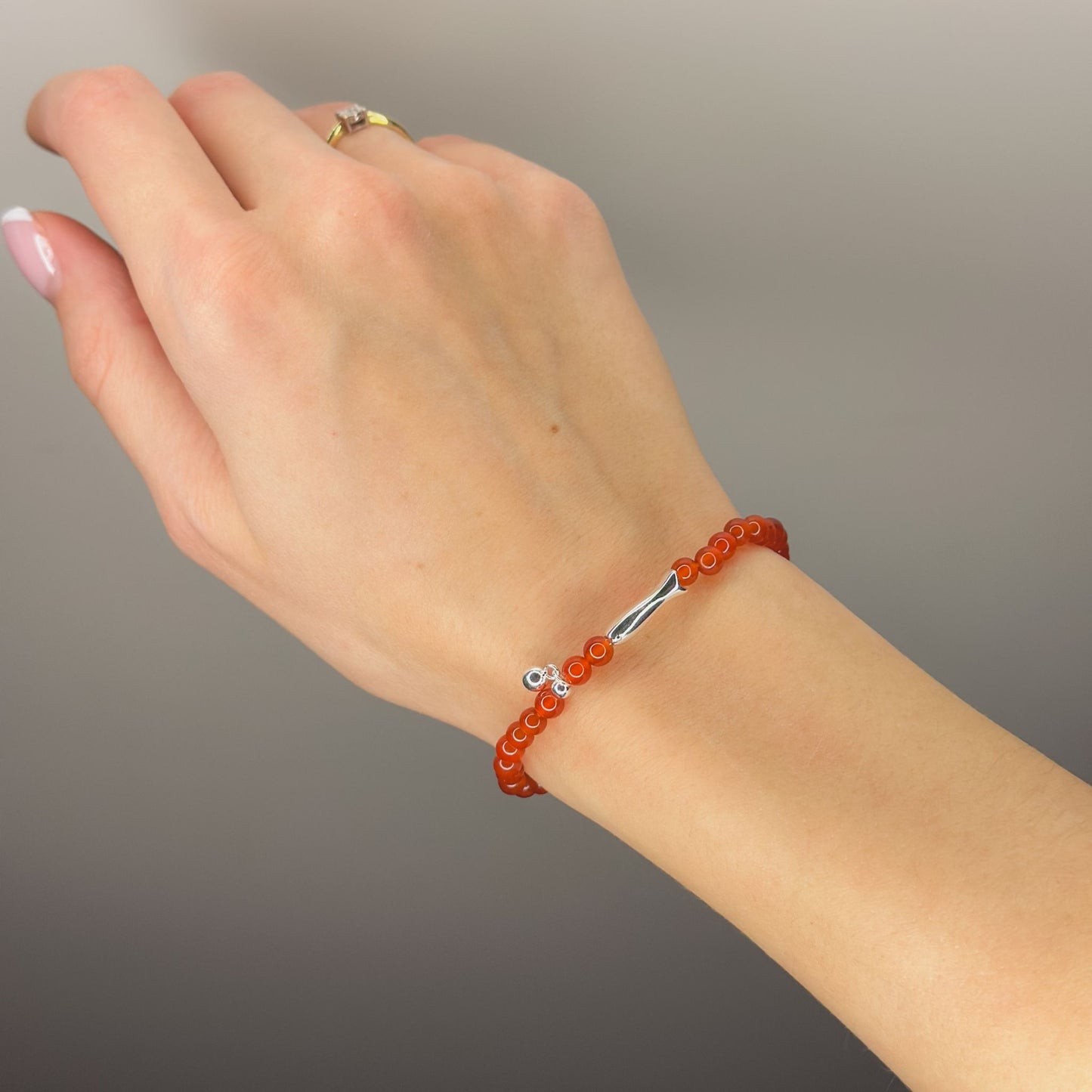 Pulsera de cuentas de plata de ley