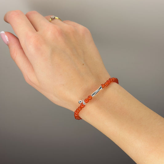 Pulsera de cuentas de plata de ley