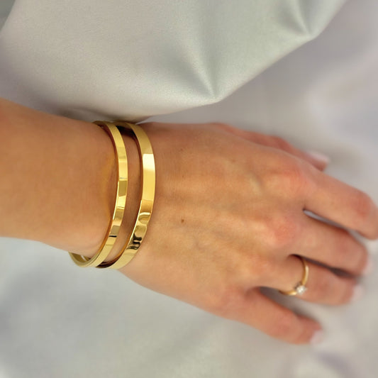 Hera – 18K Gold Plated Bangle (4mm / 6mm)