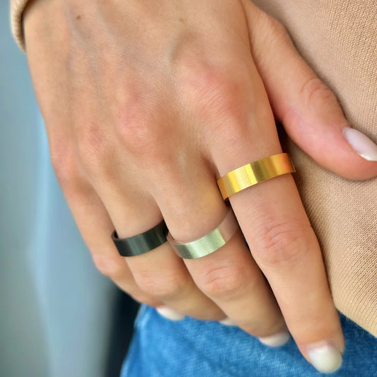 Stainless Steel 6 mm Matte Band Ring