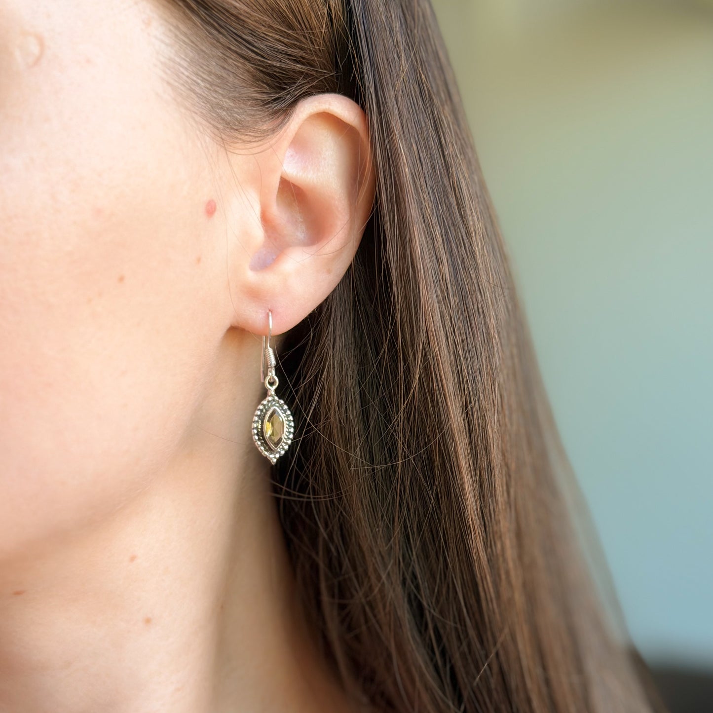 Sterling Silver Smoky Quartz Drop Earrings