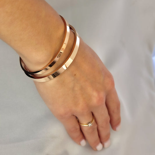 Hera – Rose Gold Plated Bangle (4mm / 6mm)