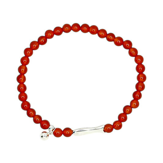 Pulsera de cuentas de plata de ley