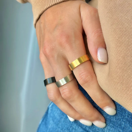 Stainless Steel 6 mm Matte Band Ring