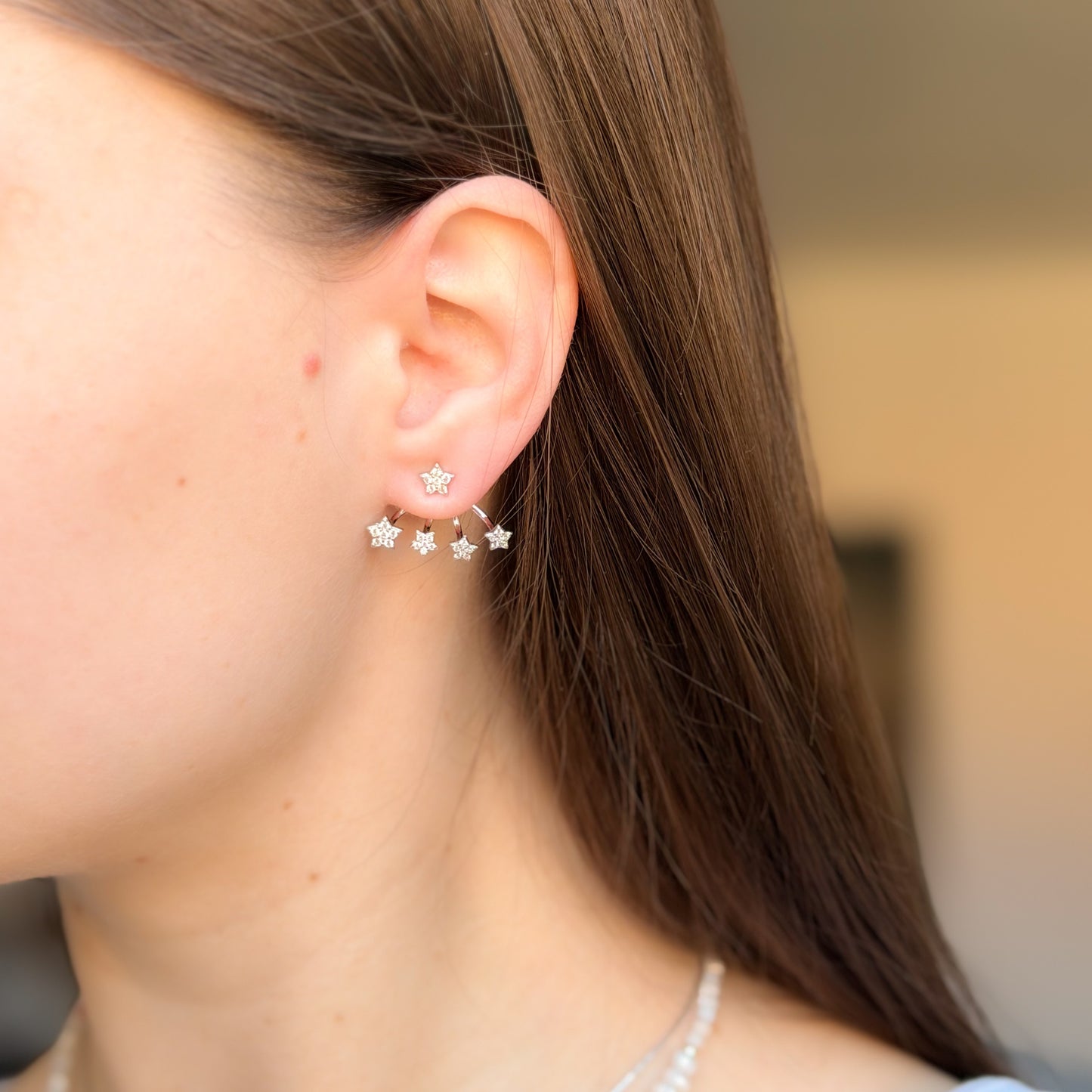Sterling Silver Star Earrings