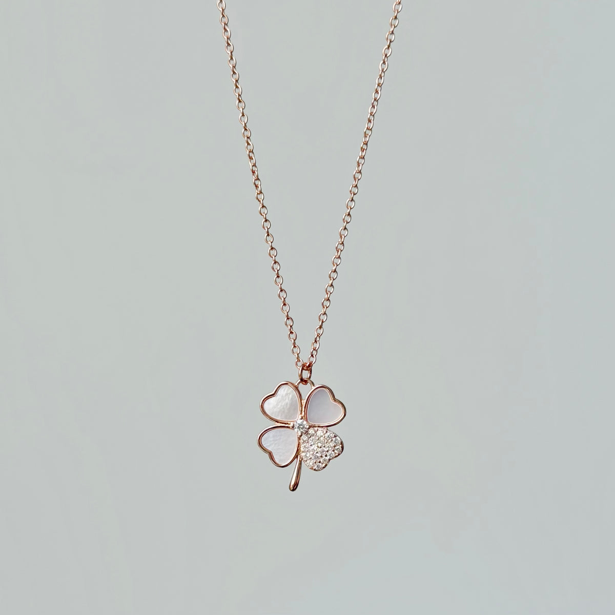 Sterling Silver Clover Necklace