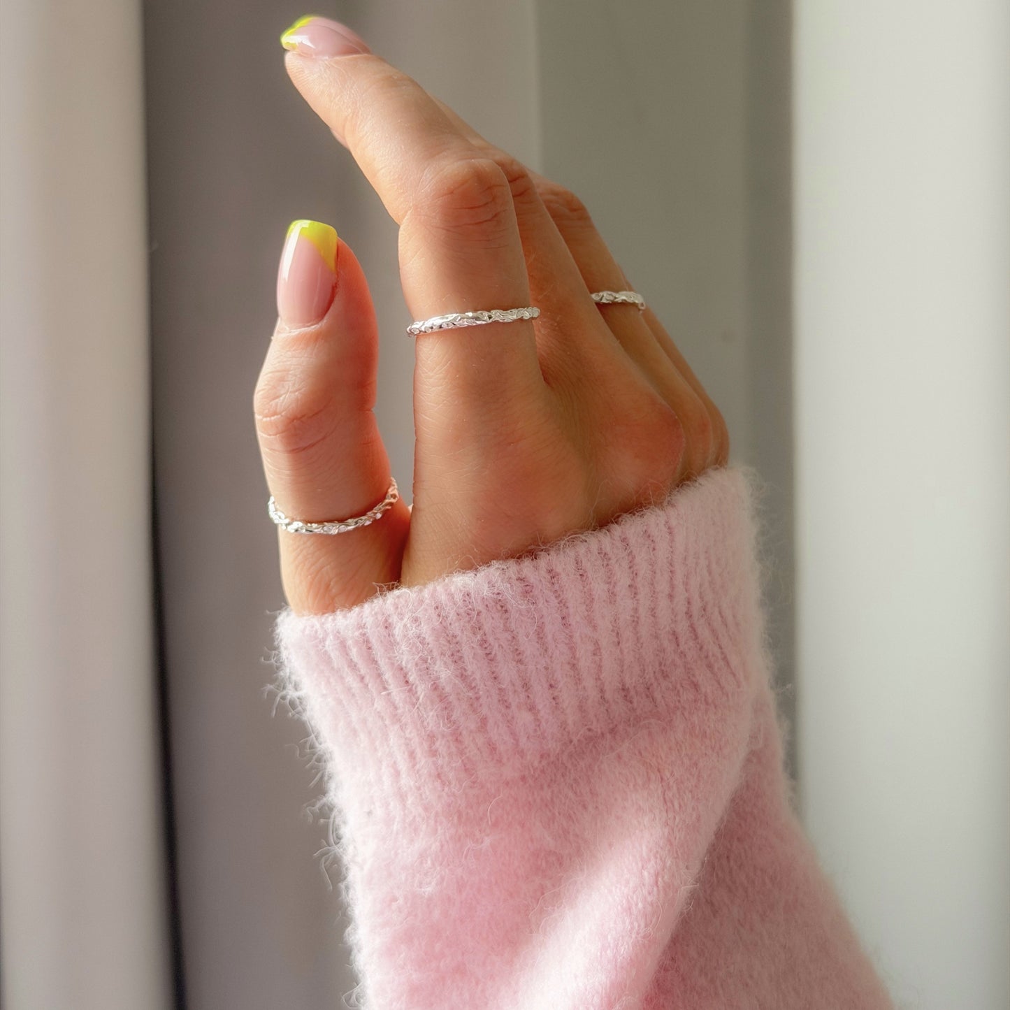 Sterling Silver Ornamental Band Ring