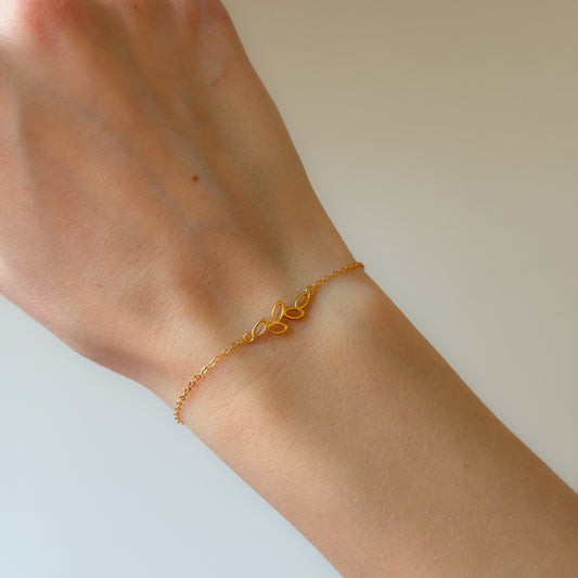 Sterling Silver Leaf Bracelet