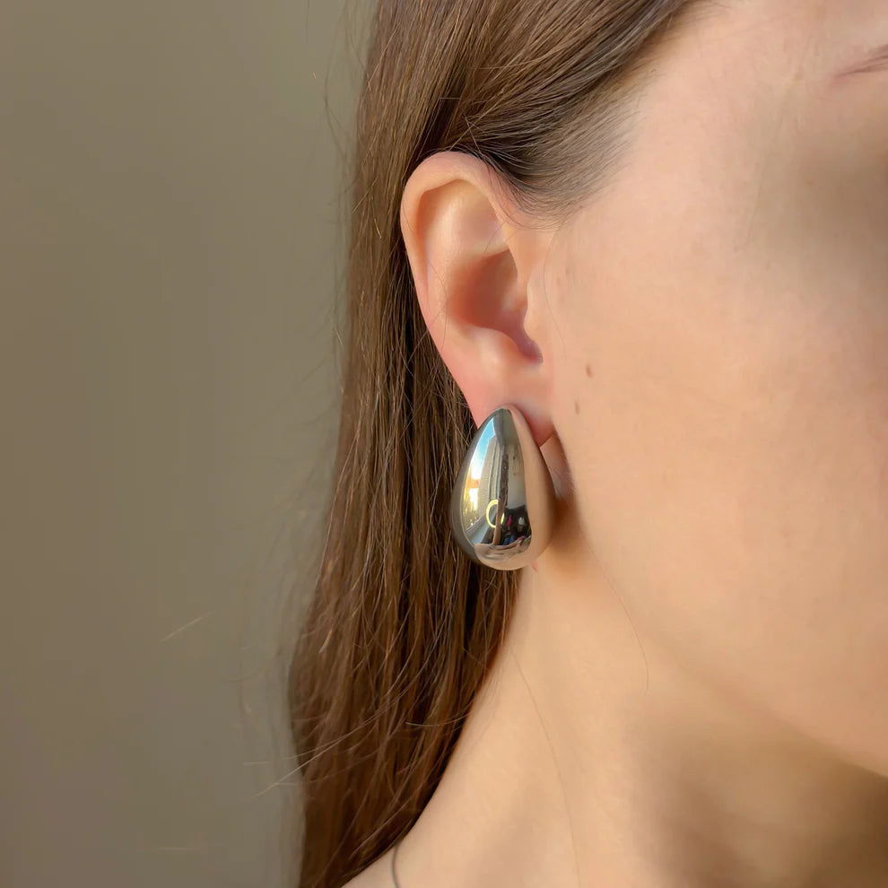 Stainless Steel Teardrop Earrings